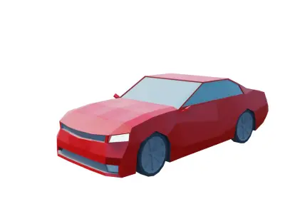Low Poly Generic Sport Car Low-poly 3D model