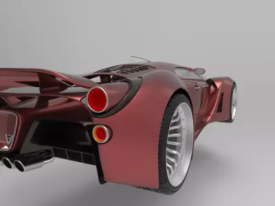 Super sports car model 3D model