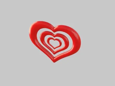 Heart icon v 07 3D model