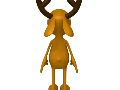 Deer cartoon 3D model