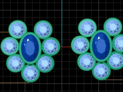 PRECIOUS DIAMOND AND RED RUBY PENDANT 3D PRINTABLE MODEL 3D print model