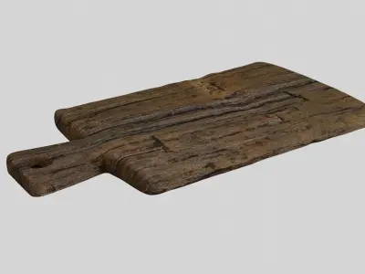 Wooden Chopping Board 3D model