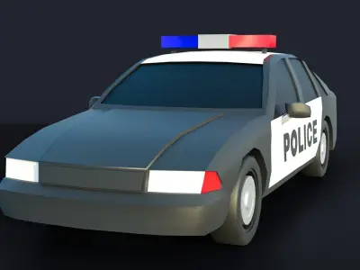 Low-poly Chevrolet Police Car Low-poly 3D model