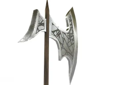 War Axe PBR game ready Low-poly 3D model