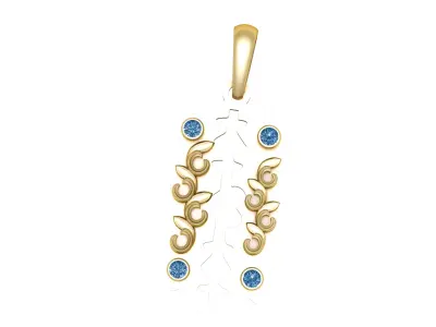 HEART PULES DESIGN BLADE PENDANT 3D print model