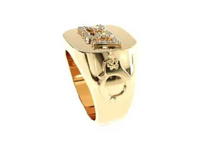 Mans ring 3D print model