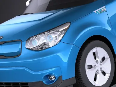 Kia Soul EV 2016 VRAY 3D model