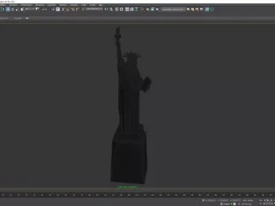 Statue of Liberty Decor Element Black for 3D Print 3D print model