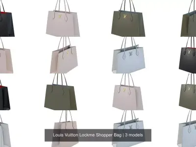 Louis Vuitton Lockme Shopper Bag 3D Model Pack