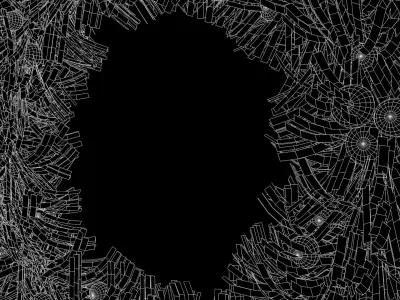 Christmas Wreath Low-poly 3D model