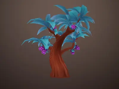 Stylized tree Free low-poly 3D model