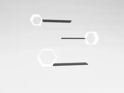 Wall Rack v1 006 Low-poly 3D model