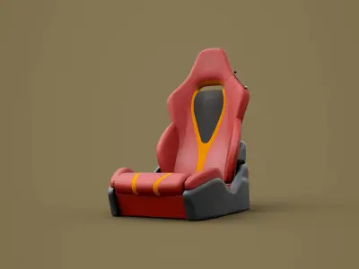 Sportcar Seat 3D model