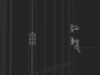 Door - Kitchen Glass Door 3D model