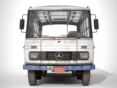 Bus Mercedes-Benz 608 D  Low-poly 3D model