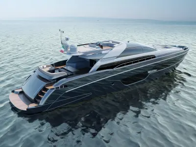 Riva 88 Domino Yacht - Render and 3D print 3D model