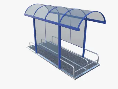 Shopping cart bay v1 Low-poly 3D model