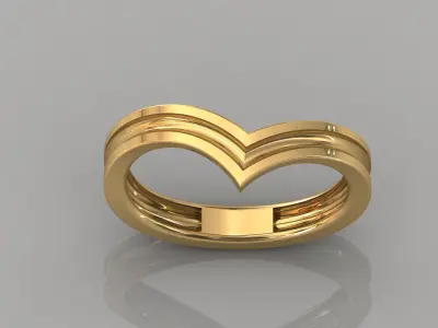 STL 3DM Print Ready Women Diamond Ring Lightweight Printable  3D print model 168