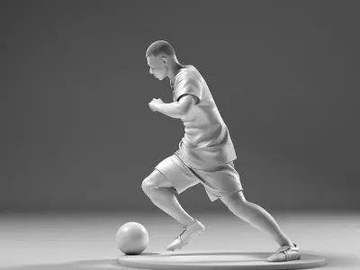 Footballer 05 Footstrike 06 Stl 3D print model