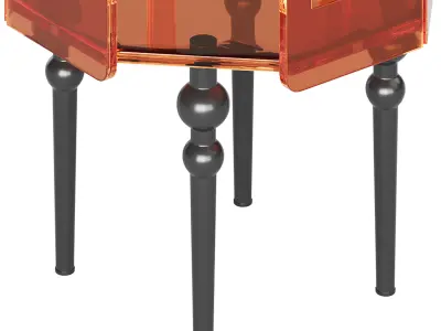 Retro Acrylic Side Table 3D model