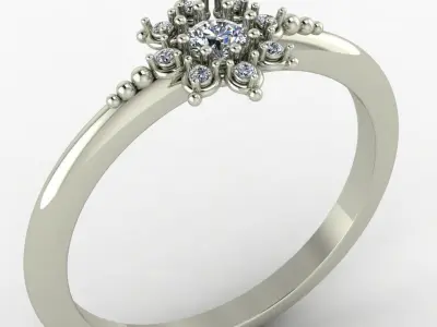 elegant diamond ring Free 3D print model