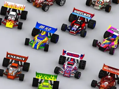 3DRT - Road Rush Extreme Buggies  Low-poly 3D model