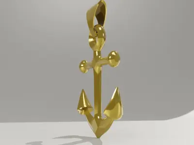 anchor pendant  3D print model