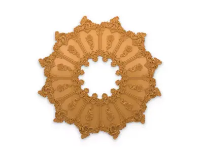 Classic decor ornament v-3D model 01 3D print model