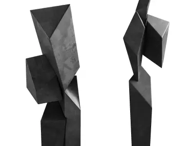 408 interior sculptures 15 minimalist abstract angular artwork 1 3D model