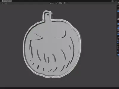 horror pumpkin Keychain 3D print model