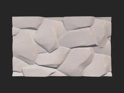 Eroded Cliff Wall Scene Geometry 3D model