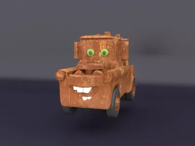 Mater rusty truck with eyes 3D model