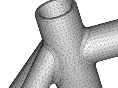 Transparent Bicycle Frame 3D model