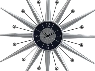 Sunburst Wall Clocks  PBR 3D model