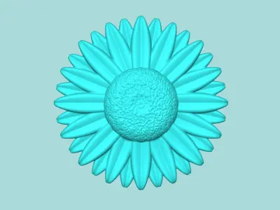 Sunflower 05 - Silicone Mold Maker - Template 3D print model