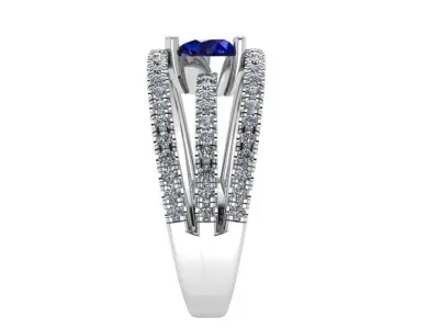 Heart Cut Split Shank Ring 4024 3D print model