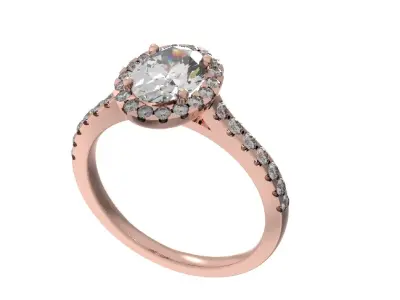 Halo oval ring 8x6 3D print model