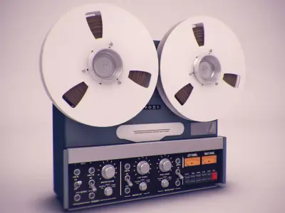 Old Tape Recorder 3D model