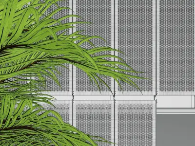 Perforated panels 3D model