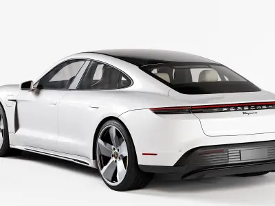 Porsche Taycan and Ioniti Charging Station 3D model