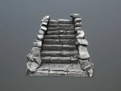 stairs Low-poly 3D model get