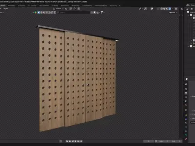 sliding door partition 3D model