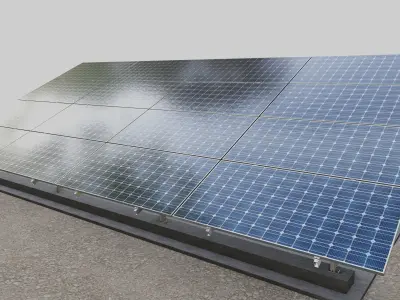 Solar Panel Steel Construction Type 12 3D model