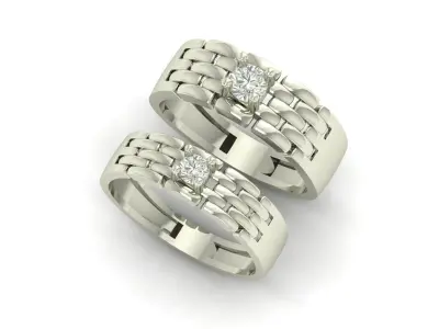 Couple Ring 3D print model get