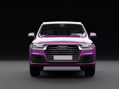 Audi Q7 Tfsi e Fuchsia 3D model