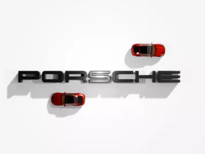 Cinematic Porche Logo Reveal Animation  3D Metallic Intro  3D model