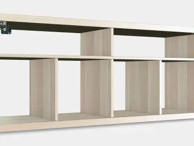 KALLAX TV bench 1 Low-poly 3D model