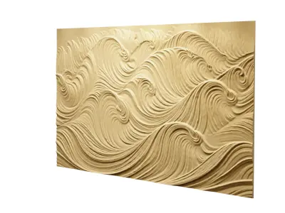 modern panel wall decor set relief stl mural CNC 168  3D model