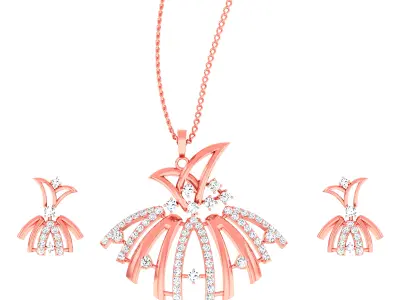 Pendant Earrings combo - 4870 3D print model