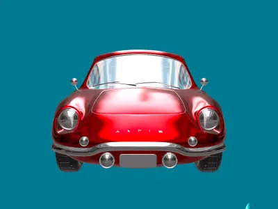 ALPINE GT4 1969 CAR Low-poly 3D model